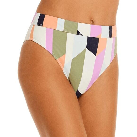 Billabong NWT size L slow roller rise bikini bottoms - multicolor stripes - swim - Picture 3 of 9
